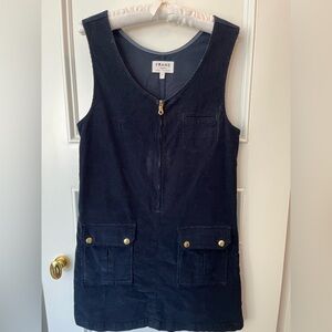 Frame Women's Navy Corduroy Pinafore Jumper